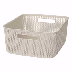 Panier de Rangement Crochet 14cm Beige Lin