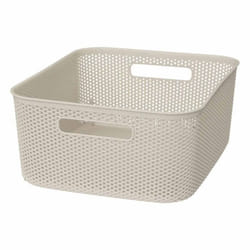 Panier de Rangement Crochet 14cm Beige Lin