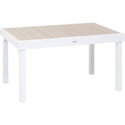 Hesperide - Table de jardin extensible Piazza lin & blanc 10 places en aluminium traité en epoxy - Hespéride