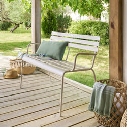 Banc de jardin Greensboro argile 2 places - Hespéride