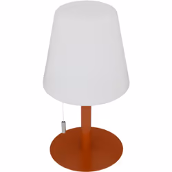 Lampe à poser outdoor, disponible en coloris ambre ou vert, mesurant 30 cm x 16 cm. . Fonctionne sur batterie avec une autono ...
