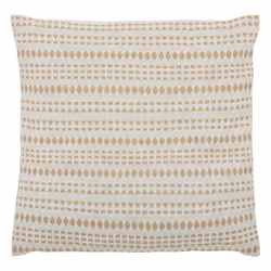Coussin - ATMOSPHERA - Micah - 38x38cm - Beige lin - Motifs jacquard