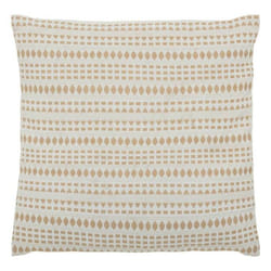 Coussin - ATMOSPHERA - Micah - 38x38cm - Beige lin - Motifs jacquard