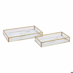 Lot de 2 vide-poches Rosio L20 24cm blanc - Atmosphera createur dinterieur - Blanc
