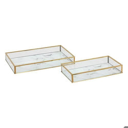 Lot de 2 vide-poches Rosio L20 24cm blanc - Atmosphera createur dinterieur - Blanc