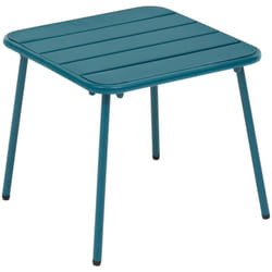 Hesperide - Table basse de jardin carrée Phuket bleu canard en acier traité en époxy - Hespéride