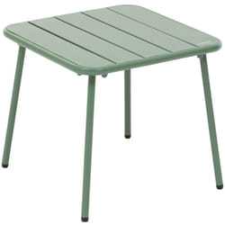 Hesperide - Table basse de jardin carrée Phuket vert olive en acier traité en époxy - Hespéride