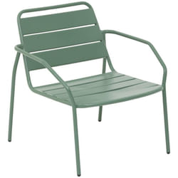 Hesperide - Fauteuil de salon de jardin Phuket vert olive traité en acier traité en epoxy - Hespéride