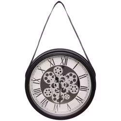 Originale et délicieusement rétro, l'horloge avec lanière "Peter" Atmosphera séduira les inconditionnels d'un style néo indus ...