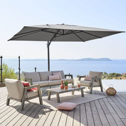 Hesperide - Parasol déporté Suenyo blé Sunbrella® 4x3m anthracite - Hespéride