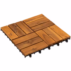 9 dalles acacia 30x30 cm - Intex
