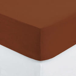 Atmosphera - Drap-housse Carina en coton 90x190cm rose terracotta créateur d'intérieur