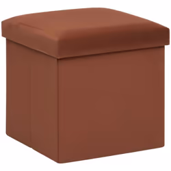 Siège ou rangement ? Le pouf pliant "Tess" en velours Atmosphera saura vite se rendre indispensable chez vous par son côté do ...