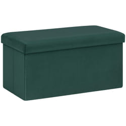 Atmosphera - Pouf pliant double Tess 76x38cm vert cèdre créateur d'intérieur