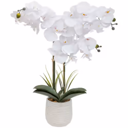 En quête d'une plante facile à vivre pour végétaliser votre intérieur ? L'orchidée artificielle "Riva" Atmosphera devrait s'i ...