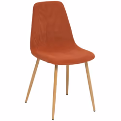 Description générale Découvrez la chaise Roka en velours côtelé coloris terracotta de la marque Atmosphera. Alliant style mod ...