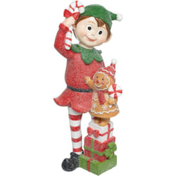 Atmosphera - Déco de Noël Lutin et Bonhomme Pain d'épice en résine h 24 cm - Feeric Christmas