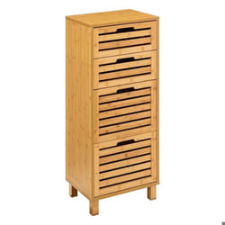 Meuble 4 Tiroirs en Bambou Sicela 97cm Naturel