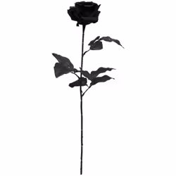 Branche décorative spéciale fêtes Rose Noire pailletée dorée H 62 cm - Feeric Christmas (-) Dimensions : L. 20 x P. 10 x H. 6 ...