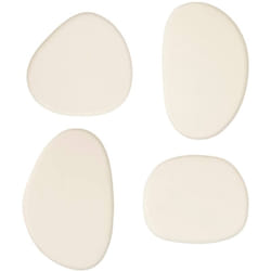 Lot de 4 patères organiques Karen blanc ivoire L7 10cm - Atmosphera créateur d'intérieur