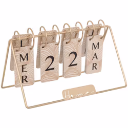 Le calendrier en métal "Automne" Atmosphera décorera avec modernité un meuble. Il vous donnera la date d'un simple coup d'oei ...