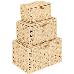 Lot de 3 boîtes Elio Naturel L18 22 25cm - Atmosphera créateur d'intérieur