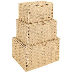 Set de 3 Malles de rangement en corde Beige naturel Atmosphera