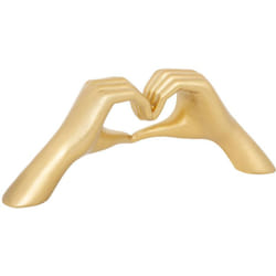 Atmosphera - Déco à poser main cœur Amy résine doré L31cm créateur d'intérieur
