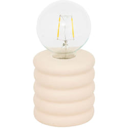 Atmosphera - Lampe à poser led Perry céramique beige H19cm créateur d'intérieur