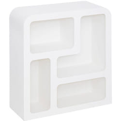 Meuble 4 niches Soleya blanc 75x30cm - Atmosphera créateur d'intérieur