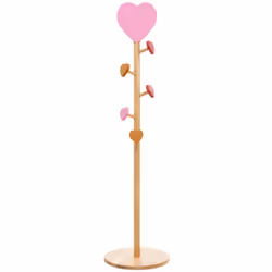 Le porte manteau enfant coeur "Solea" Atmosphera décorera joliment une chambre d'enfant tout en vous offrant une bonne organi ...