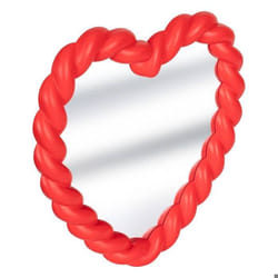 Atmosphera - Miroir Torsadé Cœur Twist Rouge H40cm Créateur D'Intérieur