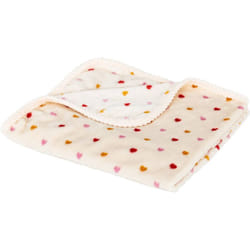 Atmosphera - Plaid enfant en flanelle motifs coeurs Multicolore 75x100 cm