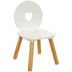 Atmosphera - Chaise enfant cœur Maela bois blanc créateur d'intérieur