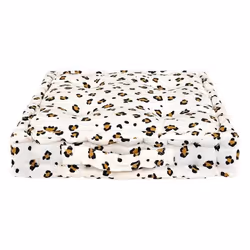 Coussin de sol enfant léopard Telio jaune noir 40x40cm - Atmosphera createur dinterieur - Multicolore