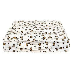 Coussin de sol enfant léopard Telio jaune noir 40x40cm - Atmosphera createur dinterieur - Multicolore
