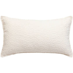 Coussin déhoussable bouclette rectangle Ivoire 30x50 cm