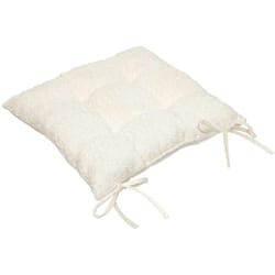 Galette de chaise bouclette Ivoire 38x38 cm