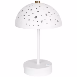 La lampe champignon pour enfant "Jabba" Atmosphera possède un abat-jour avec des étoiles ajourées. Ainsi, cette lampe à poser ...
