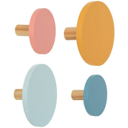 Lot de 4 patères enfant Aisie 9x9cm Atmosphera créateur d'intérieur