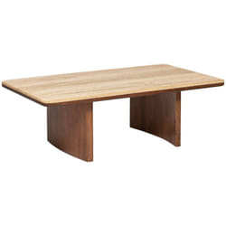 Atmosphera - Table basse Jivan Travertin bois 120x70cm créateur d'intérieur