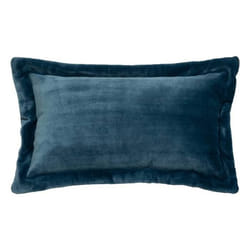 Atmosphera - Coussin Flanelle Cuddly Bleu Égéen 38x58cm Créateur D'Intérieur