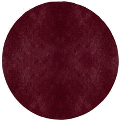 Tapis décoratif rond fourrure Rouge Rubis extra doux d 118 cm Atmosphera