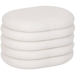 Atmosphera - Pouf coffre bouclette Guilia blanc 59x45cm créateur d'intérieur