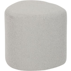 Atmosphera - Pouf Galet Estria Bouclette Gris