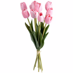 Très réaliste, le bouquet de 10 tulipes artificielles "Satis" Atmosphera est idéale pour garnir un vase sans les contraintes  ...