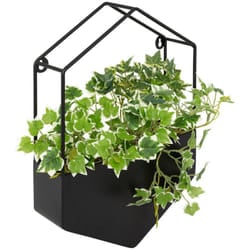 Plante artificielle suspendue Curt pot métal noir H35cm - Atmosphera créateur d'intérieur