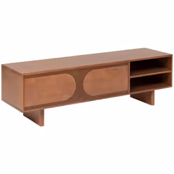 Chaleureux et authentique, le meuble TV 2 portes "Nanda" Atmosphera est un meuble bas entièrement conçu en bois d'acacia. Il ...