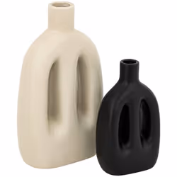 Le set de deux vases "Inuit Dreams" Atmosphera arbore un design original qui donnera du cachet à votre décoration. Les colori ...