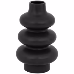 Le vase "Clothilde" Atmosphera est un incontournable pour sublimer votre intérieur. En céramique mate noir, ce vase de 25cm d ...